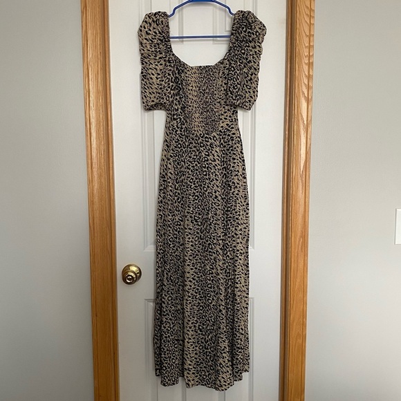 & Other Stories Puff Shoulder Crepe Midi Dress US Size 0 - Picture 8 of 14